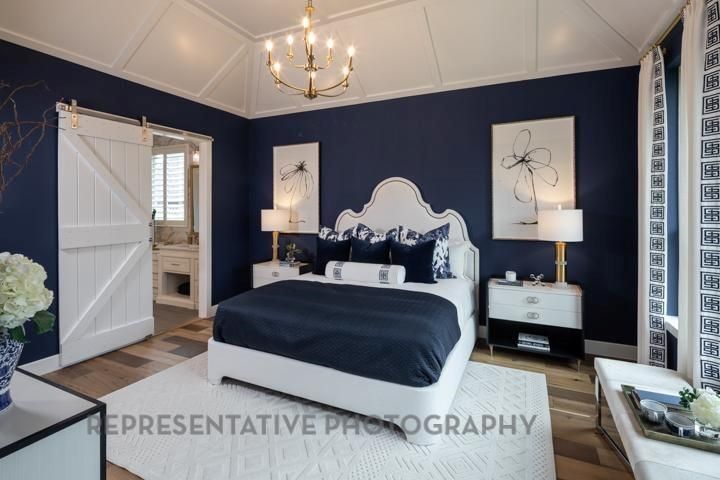 Bedroom, Chandelier, Interior, Wood Texture Flooring