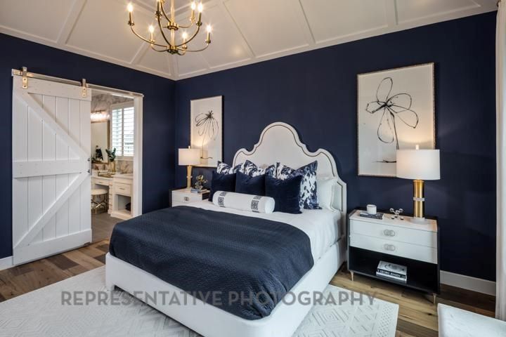 Bedroom, Chandelier, Interior, Wood Texture Flooring