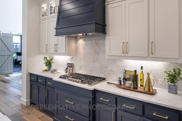 Interior, Kitchen, Marble Walls, Stainless Steel Appliances, Wood Texture Flooring