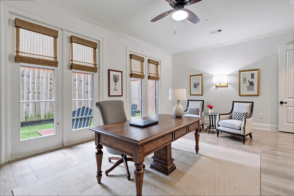 Home Office, Interior, Wood Texture Flooring