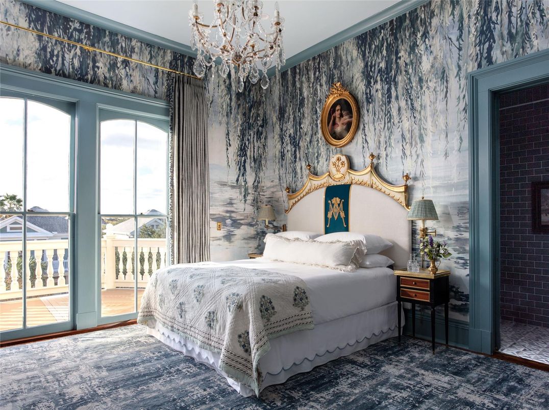 Bedroom, Chandelier, Interior