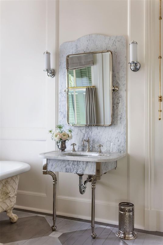 Bathroom, Interior, Marble Walls