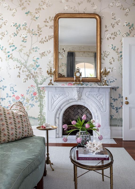 Fireplace, Interior, Wood Texture Flooring