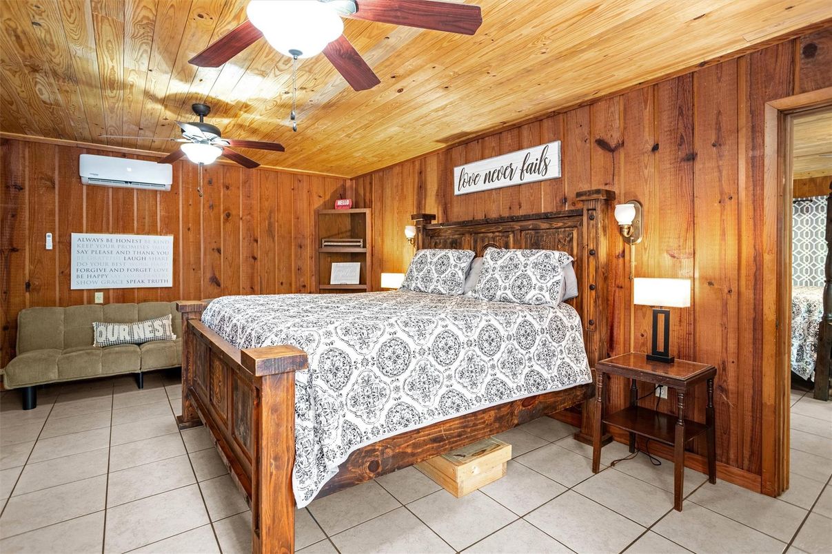 Bedroom, Interior, Wooden Ceilings, Wooden Walls