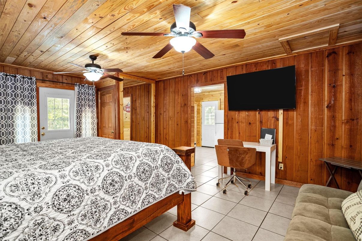 Bedroom, Interior, Wooden Ceilings, Wooden Walls