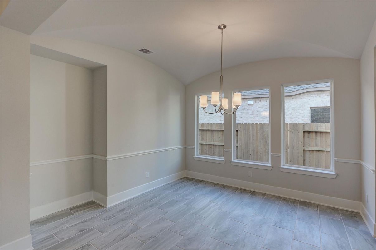 Chandelier, Empty room, Interior, Pendant Lights, Wood Texture Flooring