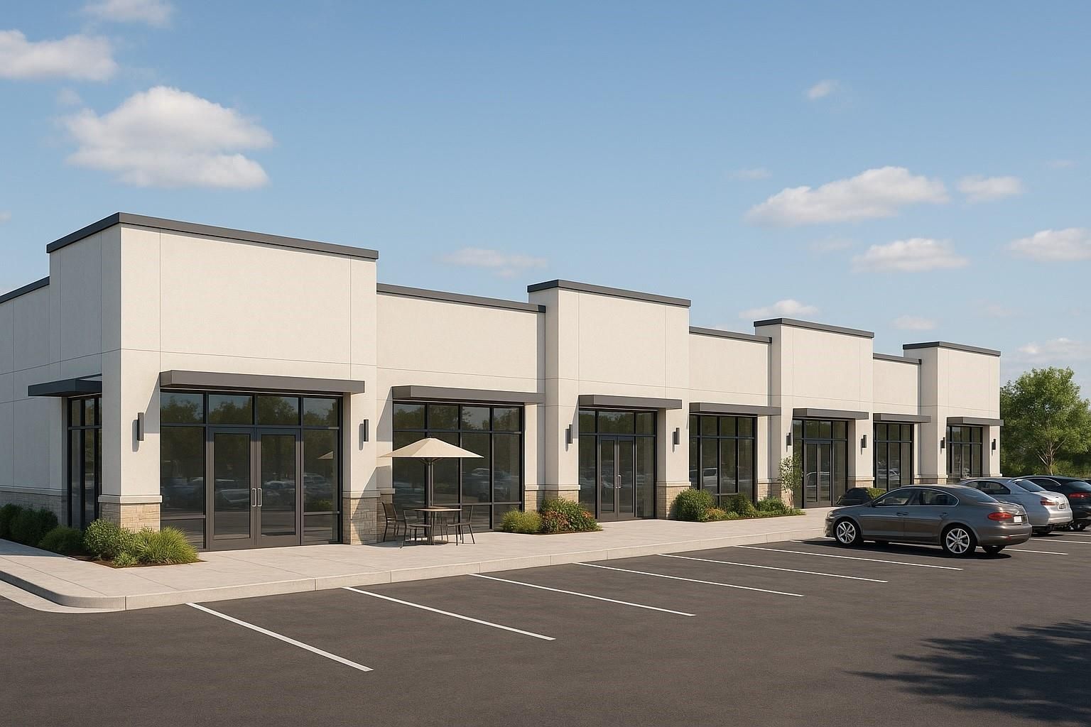 Exterior, Facade, Modern