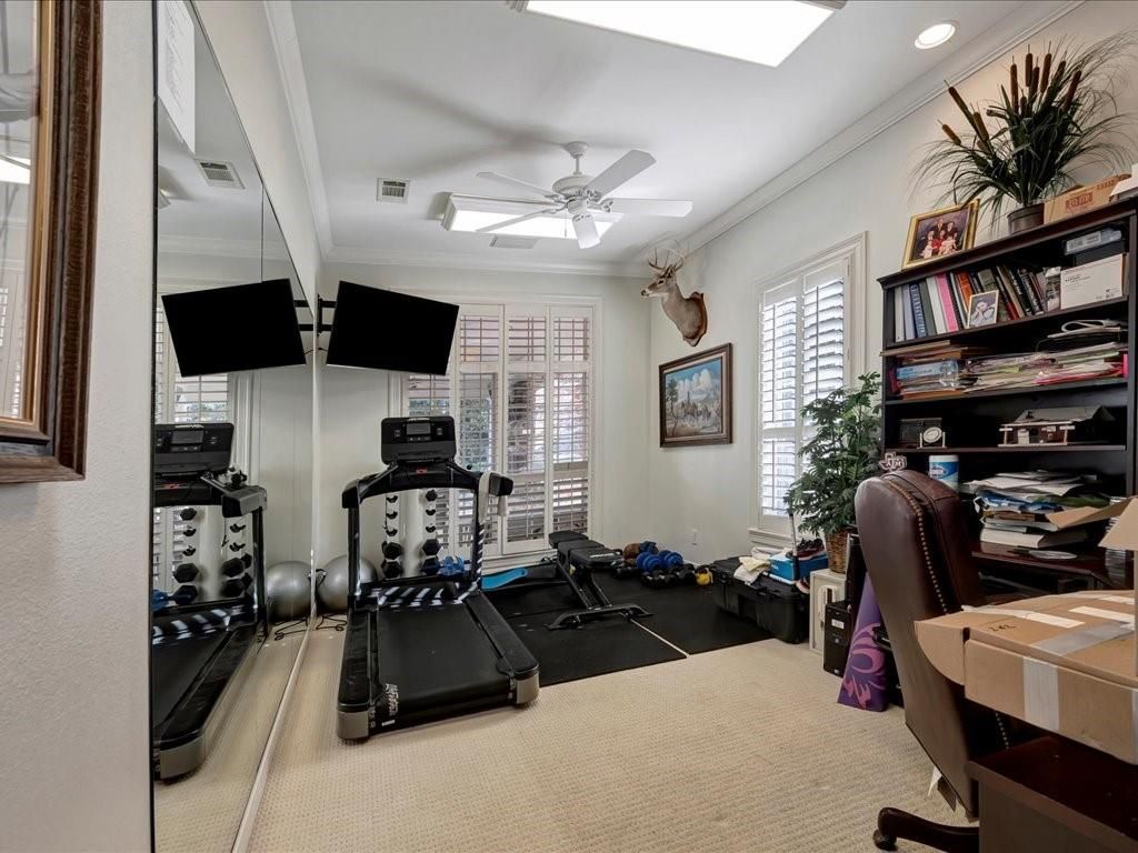 Fitness Equipment, Home Office, Interior, Recessed Lighting