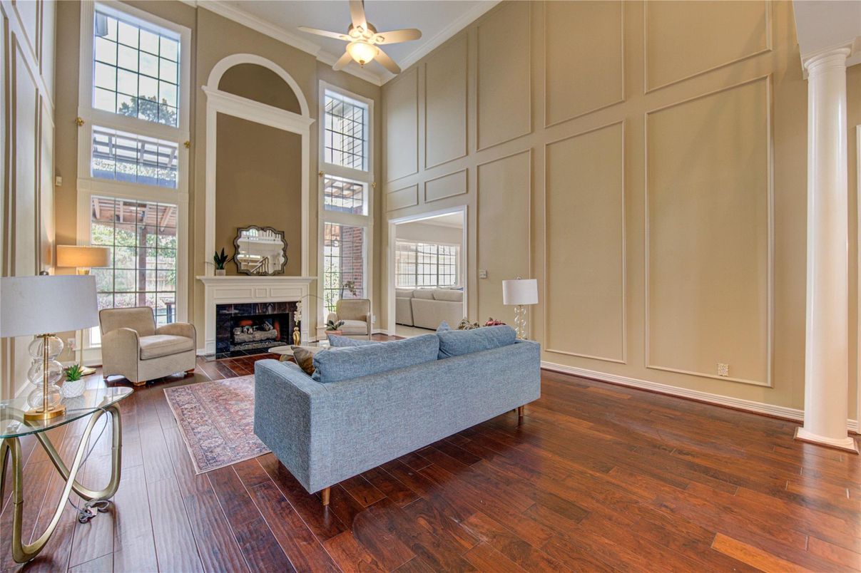 Fireplace, Interior, Living room, Wood Texture Flooring
