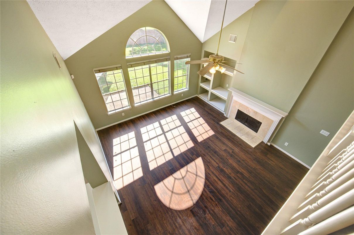 Fireplace, Interior, Wood Texture Flooring