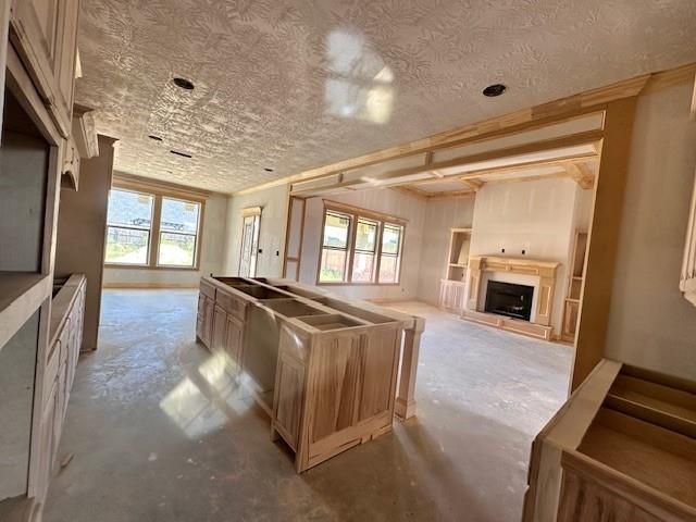 Empty room, Fireplace, Interior, Recessed Lighting