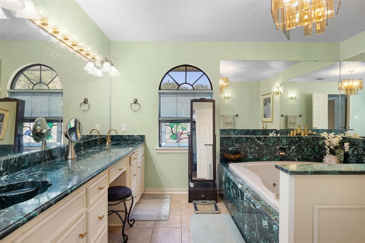 Bathroom, Chandelier, Dual Sink Vanities, Interior