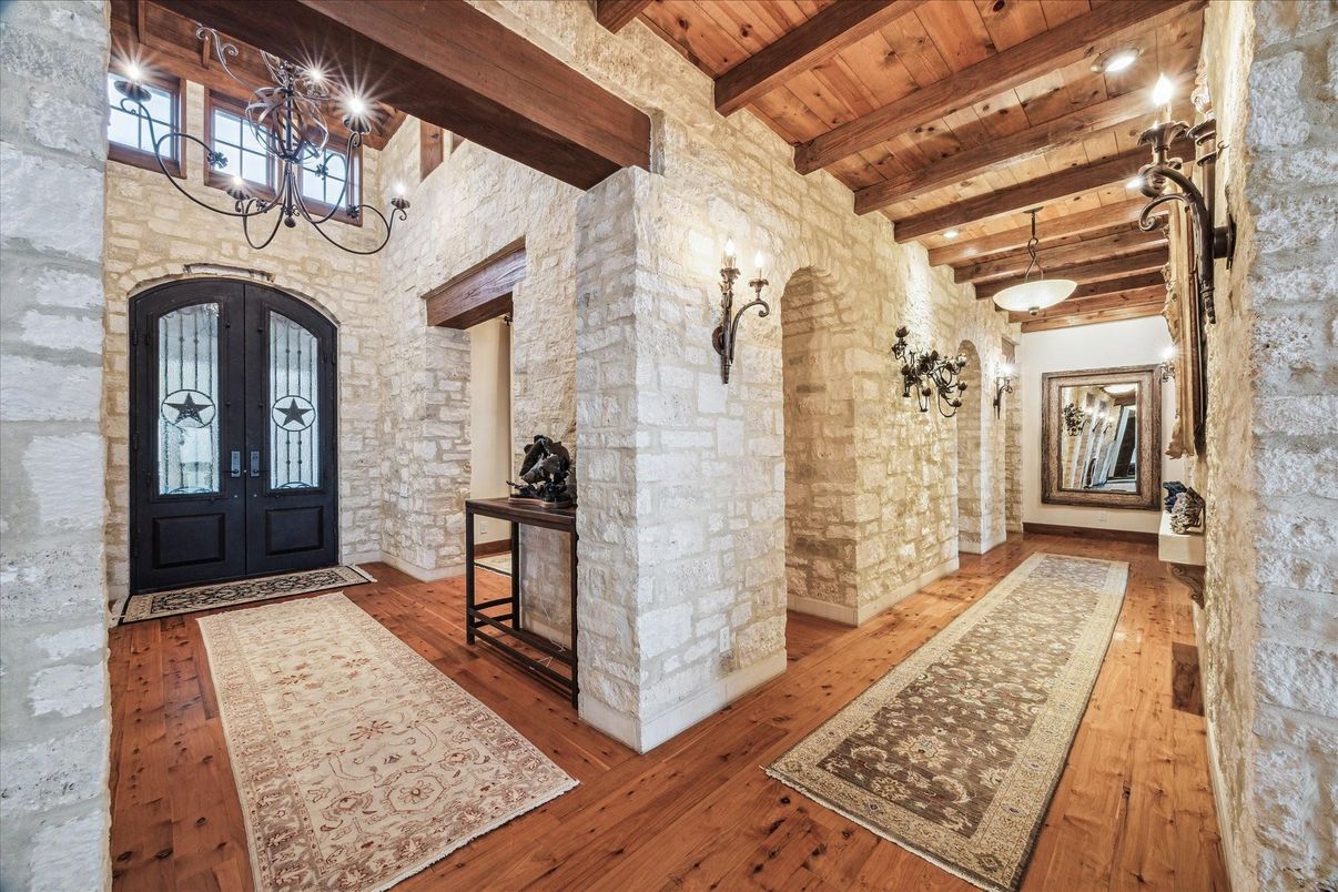 Interior, Stone Walls, Wooden Beams, Wooden Ceilings, Wood Texture Flooring