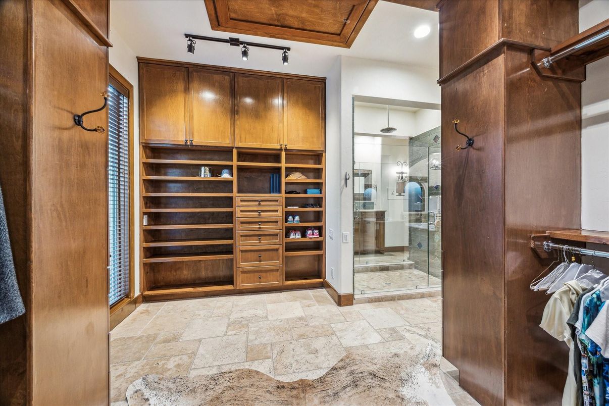 Bathroom, Glass Shower, Interior, Recessed Lighting, Walk-in Closets