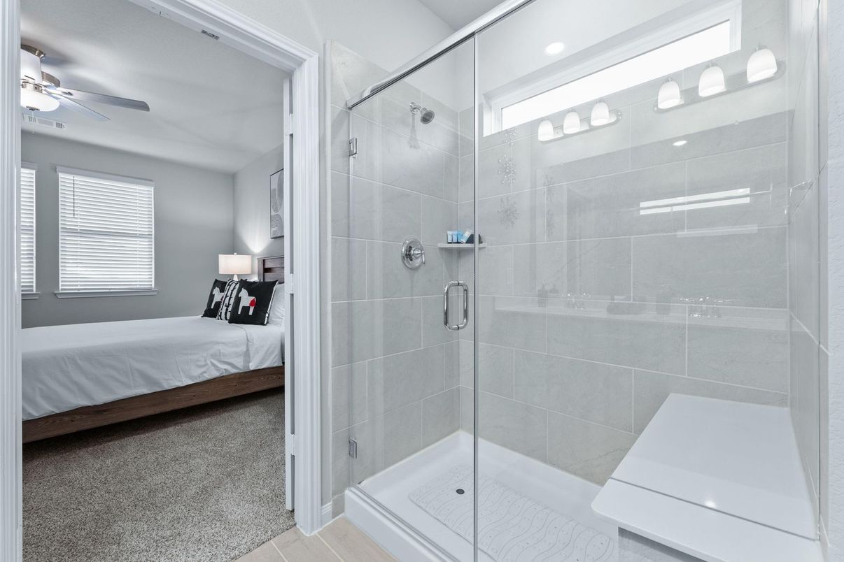 Bathroom, Bedroom, Glass Shower, Interior, Recessed Lighting