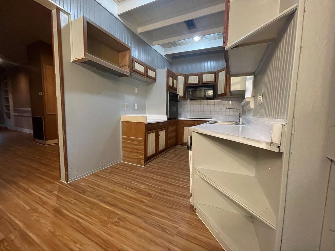 Interior, Kitchen, Wood Texture Flooring