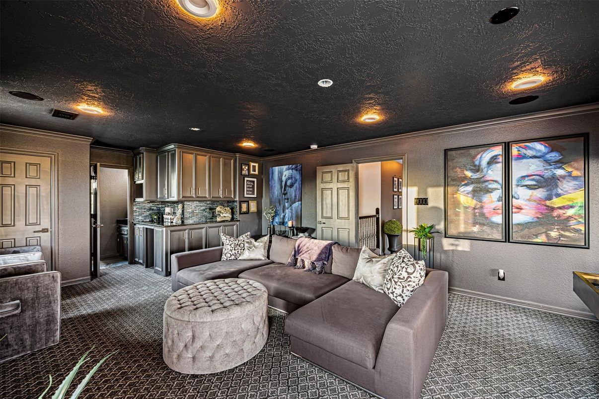 Interior, Living room, Recessed Lighting