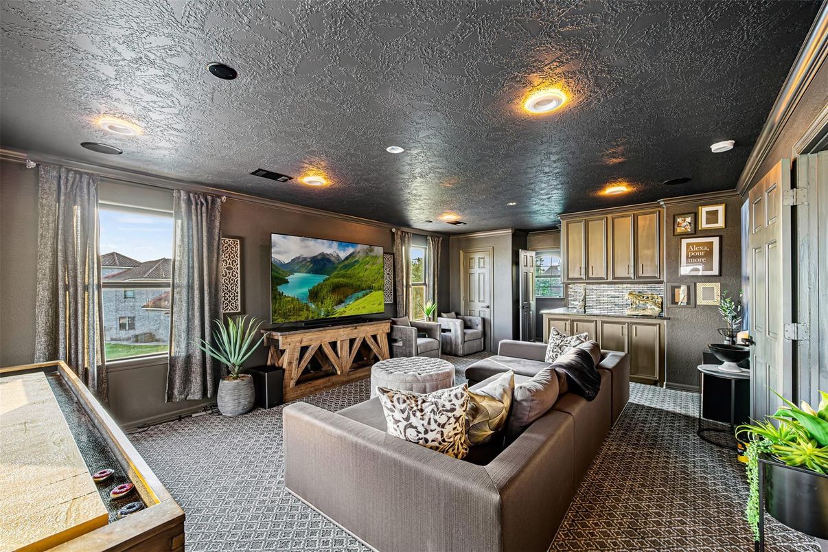 Interior, Living room, Recessed Lighting, Theatre Room