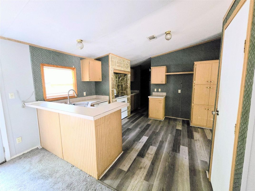 Interior, Kitchen, Wood Texture Flooring