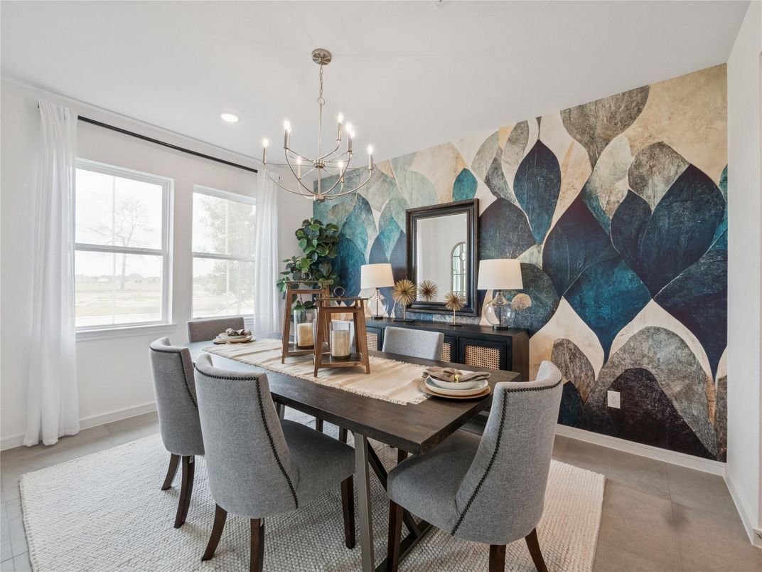 Chandelier, Dining room, Interior, Recessed Lighting
