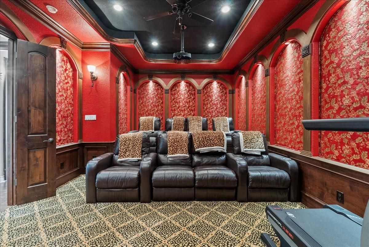 Home Theatre Room, Interior, Recessed Lighting, Theatre Room