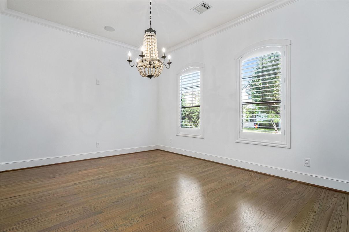 Chandelier, Empty room, Interior, Wood Texture Flooring