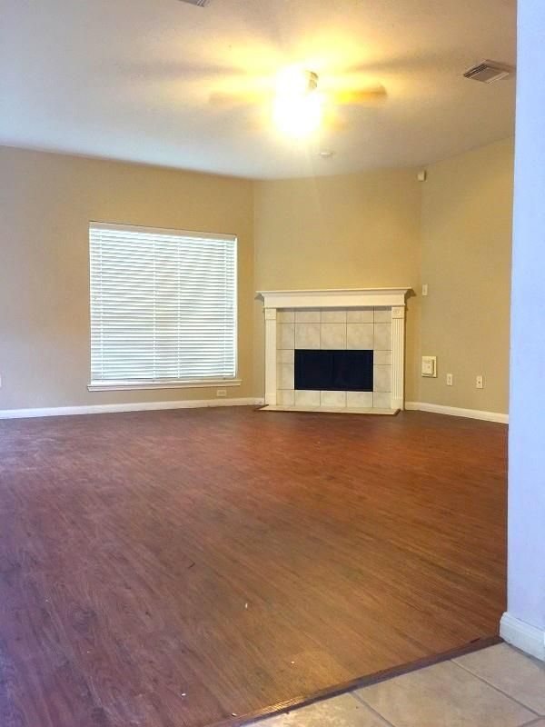 Empty room, Fireplace, Interior, Wood Texture Flooring