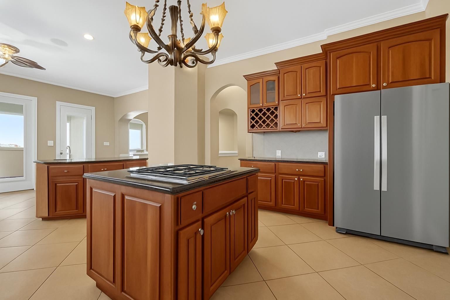 Chandelier, Interior, Kitchen, Recessed Lighting