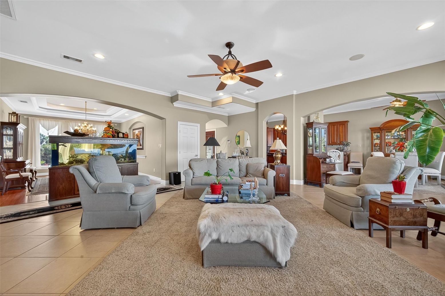 Interior, Living room, Recessed Lighting