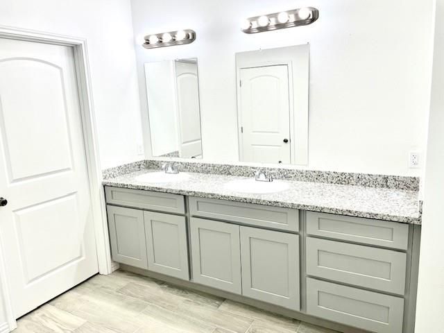 Bathroom, Dual Sink Vanities, Interior, Wood Texture Flooring