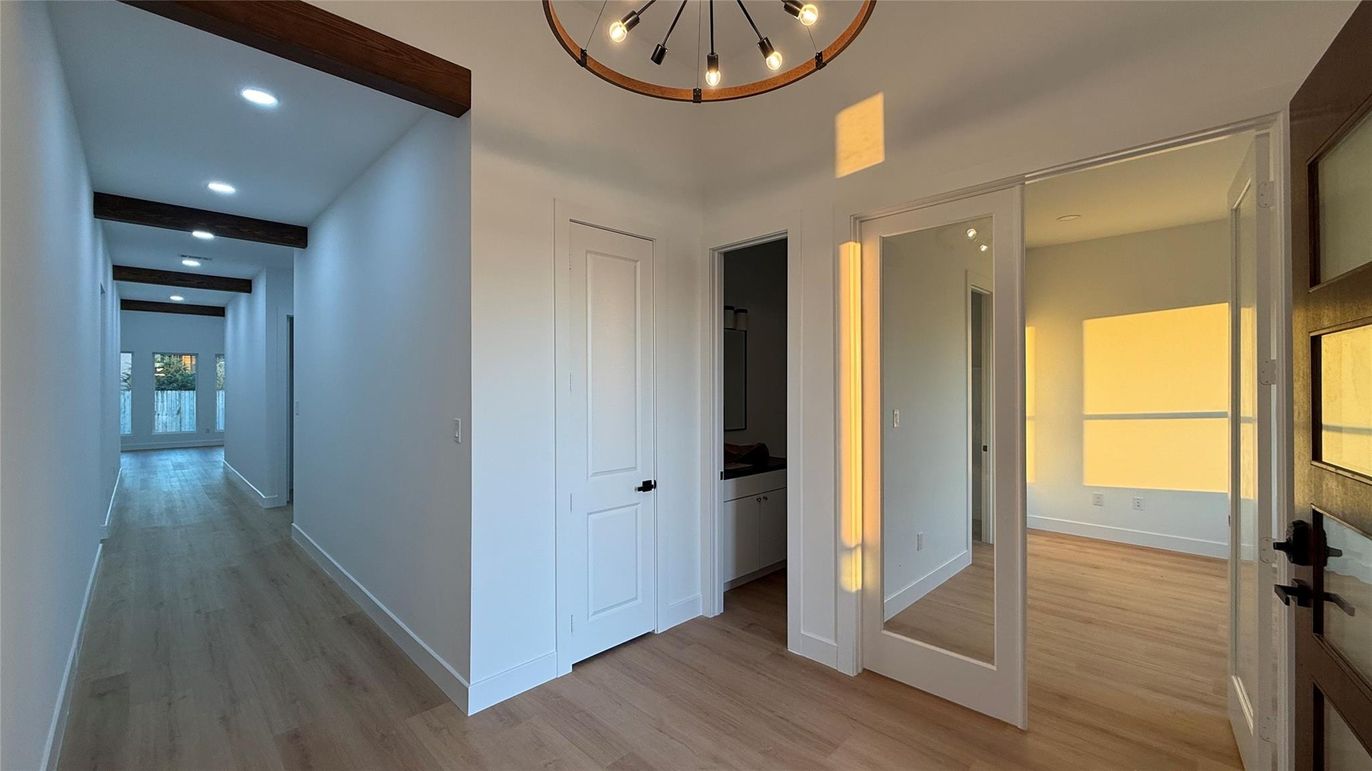 Interior, Recessed Lighting, Wooden Beams, Wood Texture Flooring