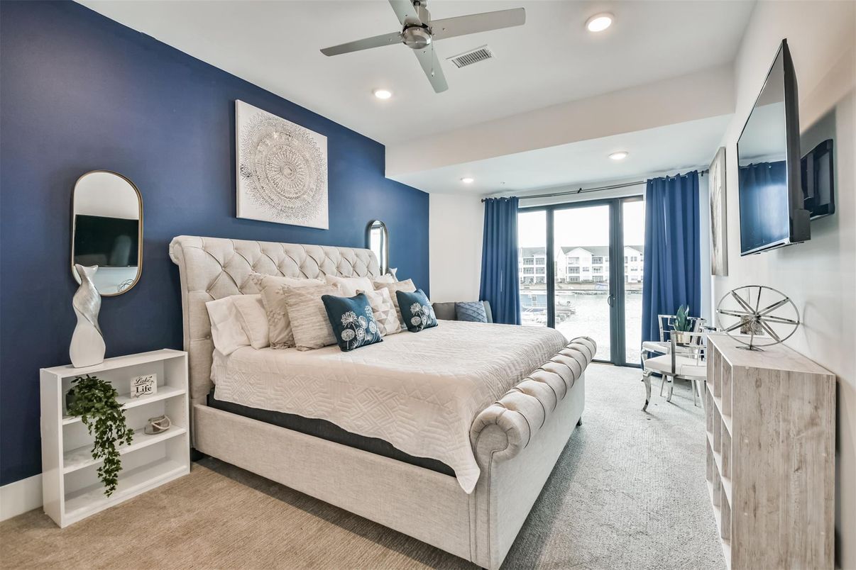 Bedroom, Interior, Recessed Lighting