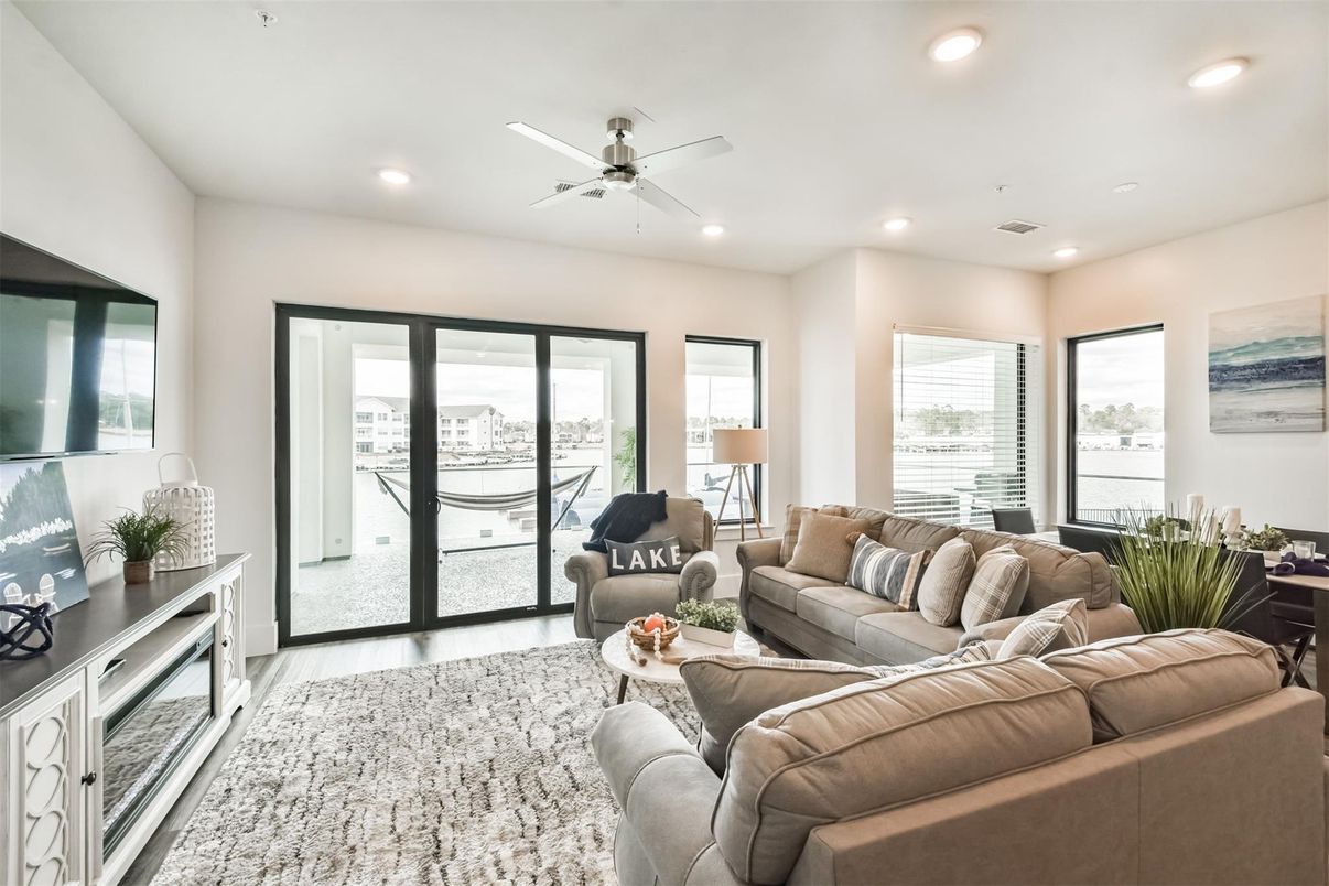 Interior, Living room, Recessed Lighting