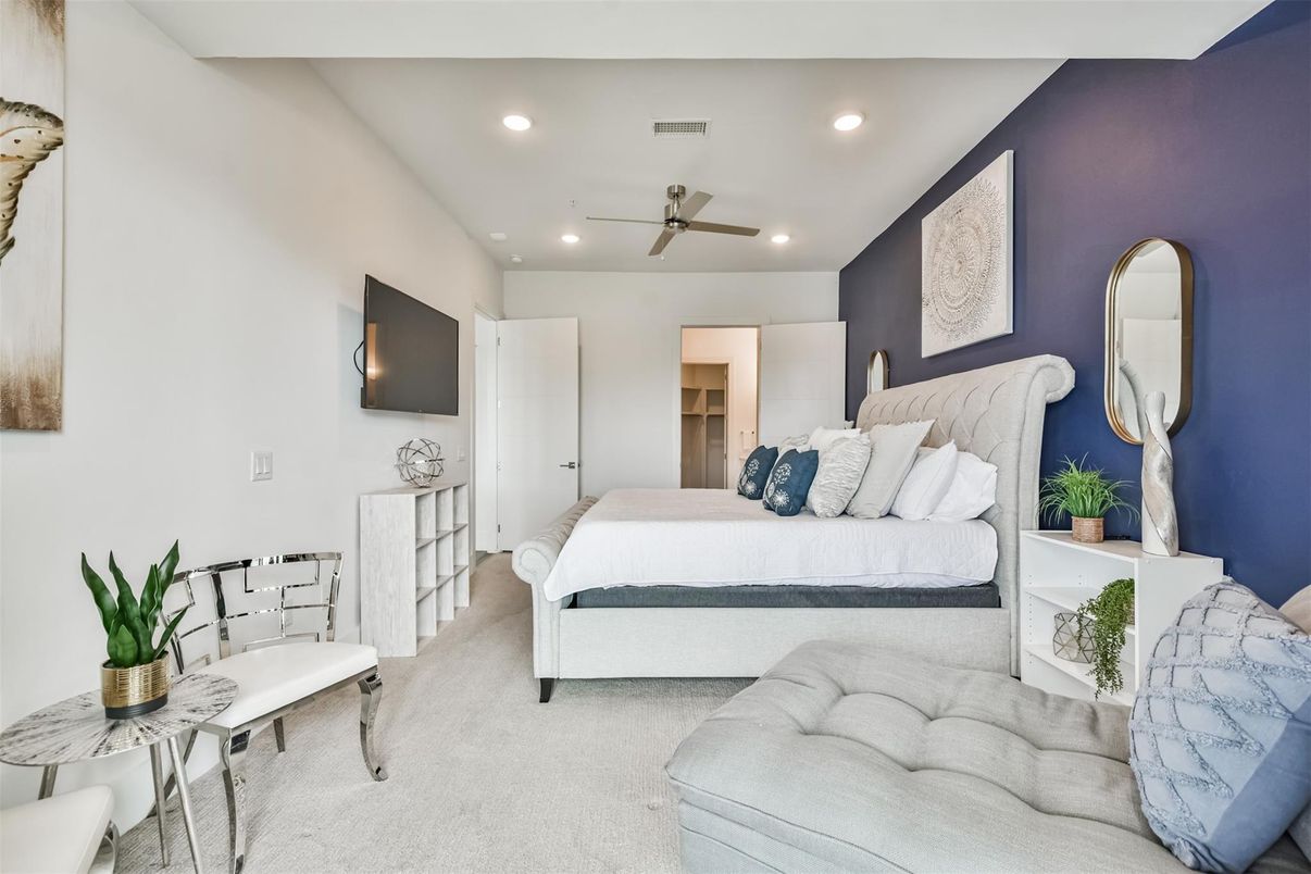 Bedroom, Interior, Recessed Lighting