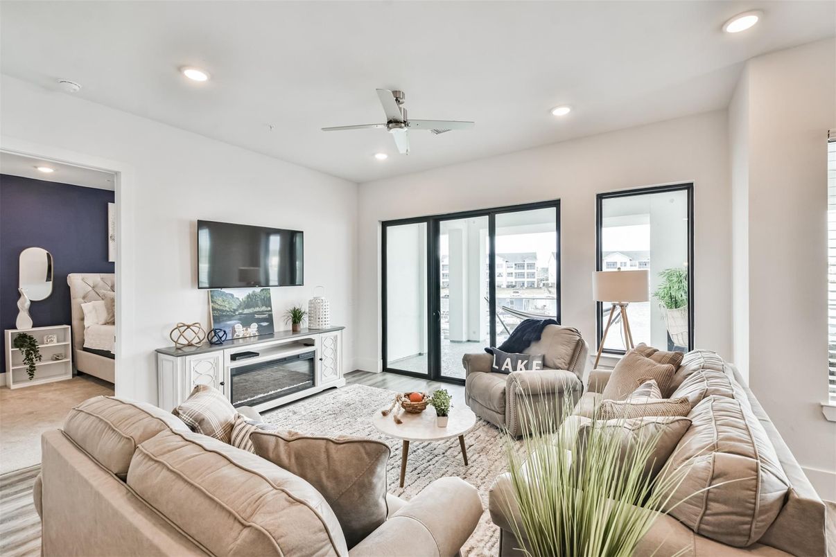 Interior, Living room, Recessed Lighting