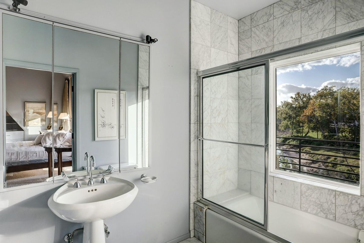 Bathroom, Bedroom, Glass Shower, Interior, Marble Walls
