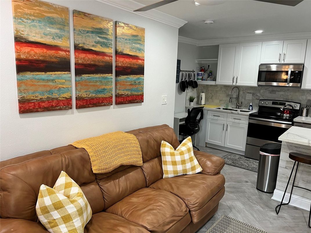 Interior, Kitchen, Living room, Recessed Lighting, Stainless Steel Appliances