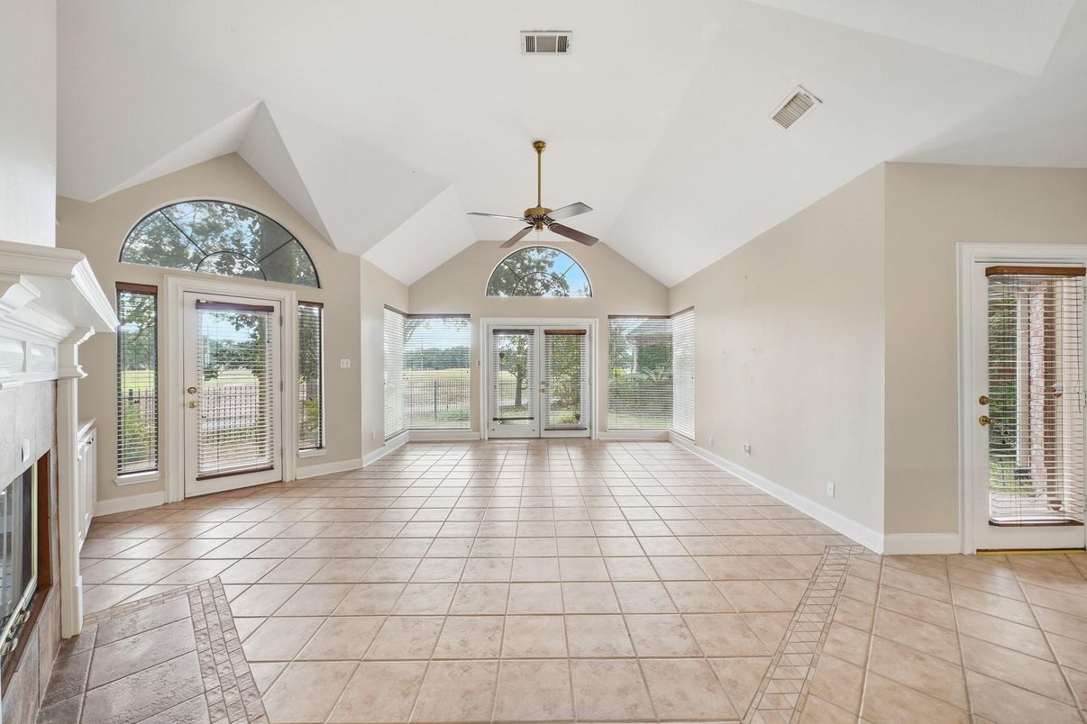 Empty room, Fireplace, Interior