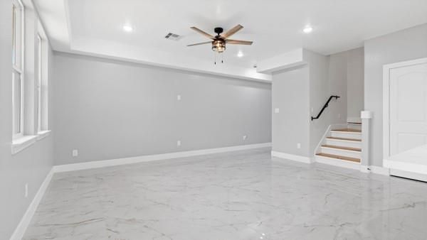Empty room, Interior, Marble, Recessed Lighting