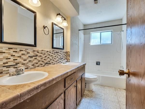 Bathroom, Dual Sink Vanities, Interior, Tile Countertops