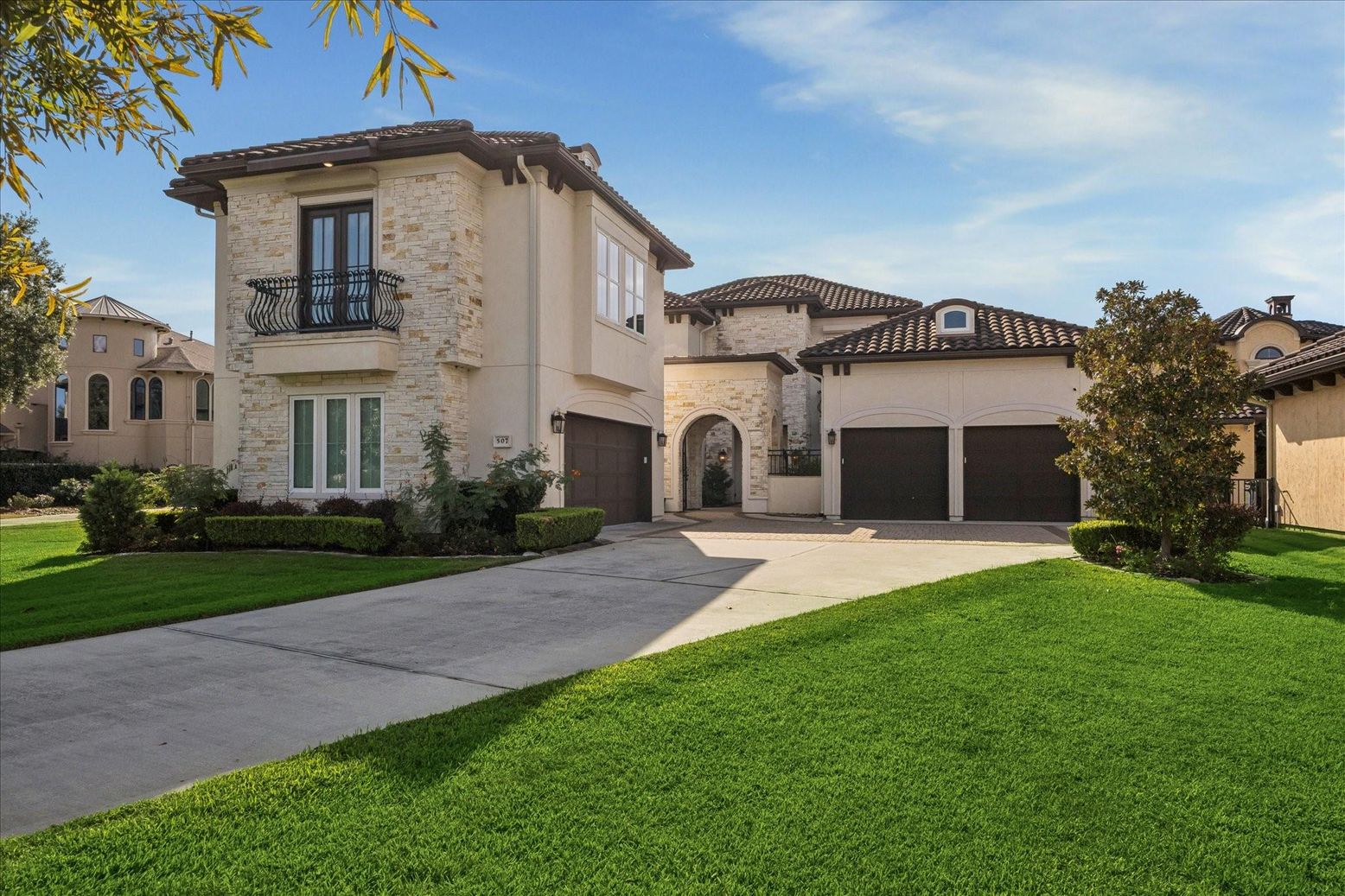 Attached, Backyard, Exterior, Facade, Mediterranean