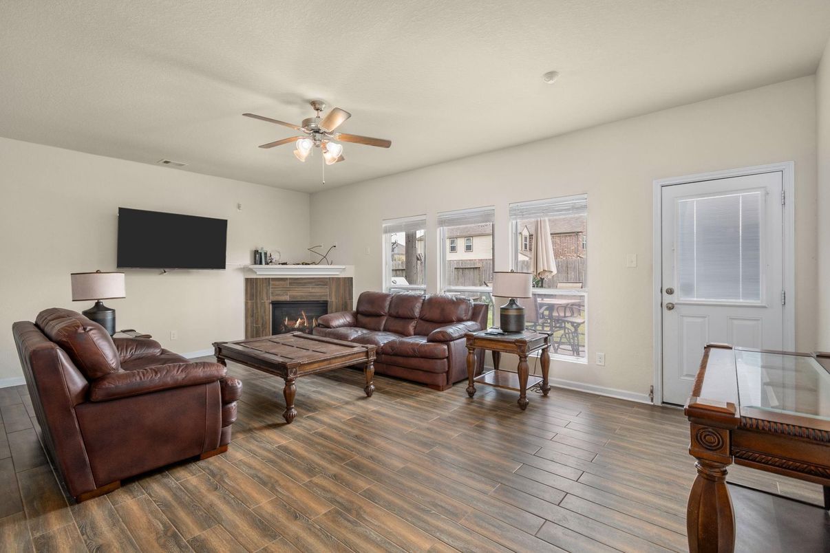 Fireplace, Interior, Living room, Wood Texture Flooring