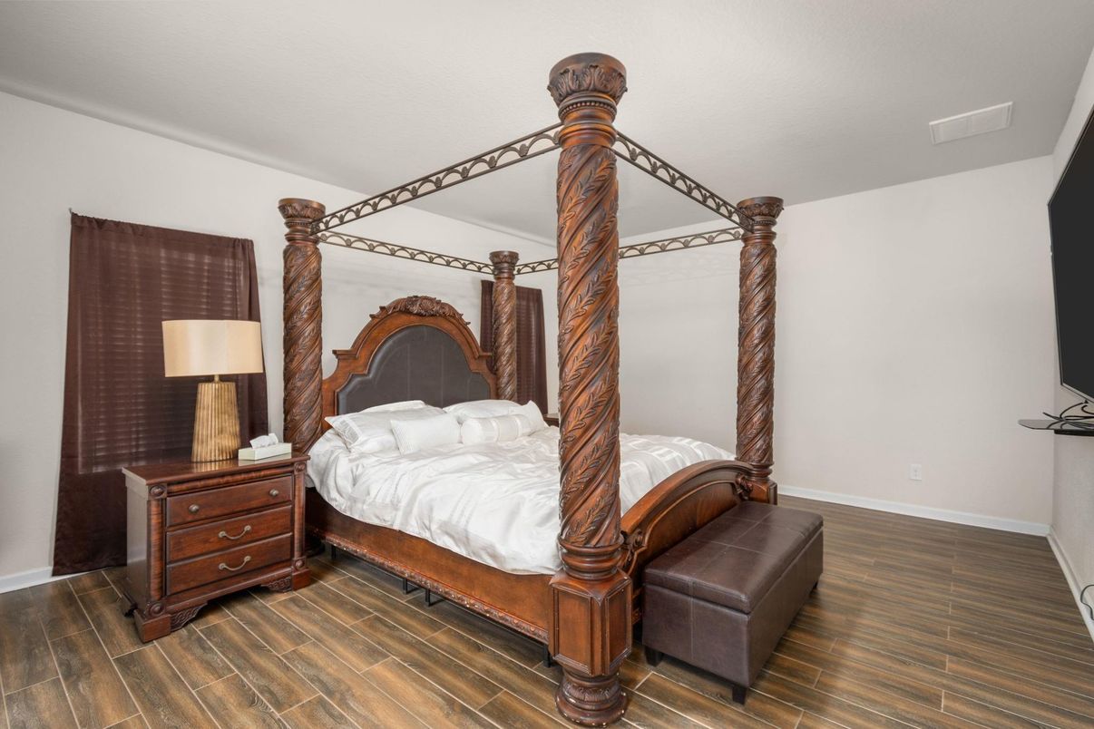 Bedroom, Interior, Wood Texture Flooring