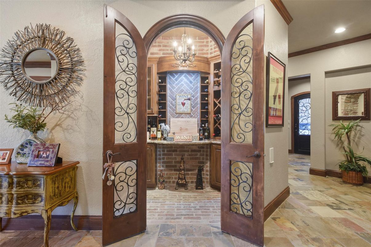 Chandelier, Interior, Recessed Lighting, Wine Storage