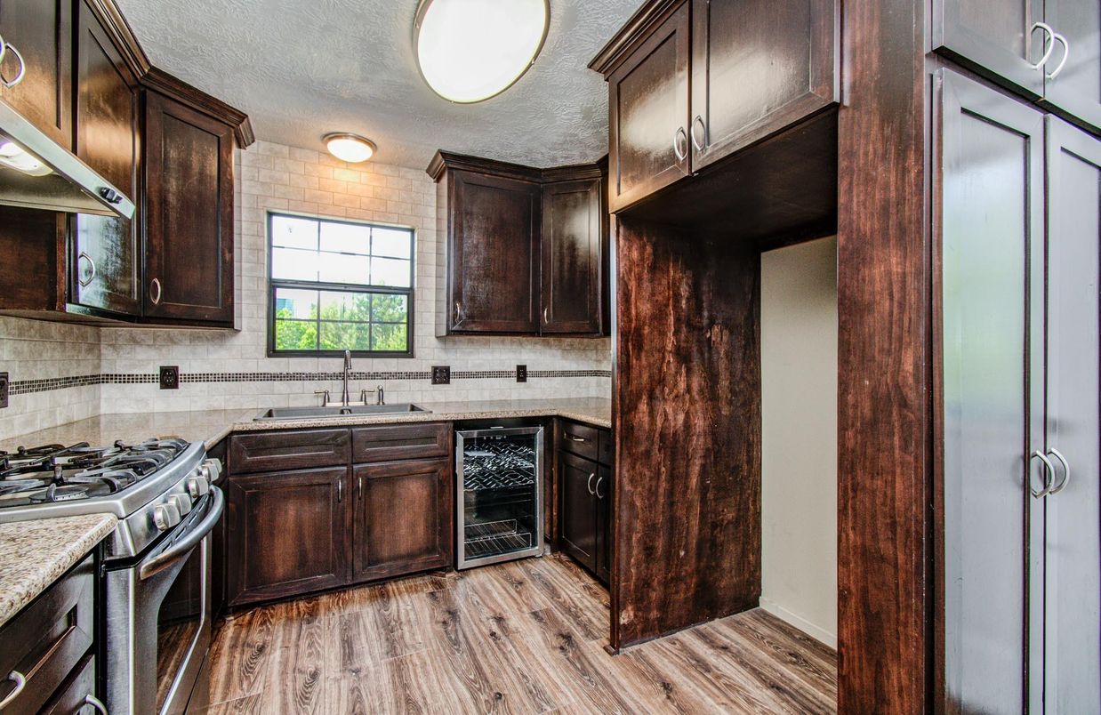 Interior, Kitchen, Wood Texture Flooring