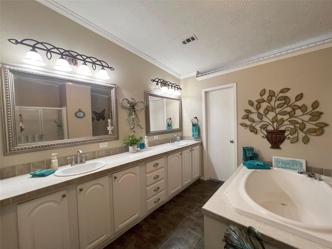 Bathroom, Dual Sink Vanities, Interior, Tile Countertops