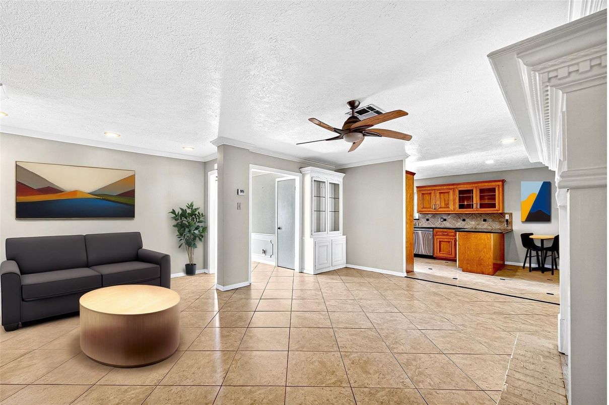 Interior, Kitchen, Living room, Recessed Lighting