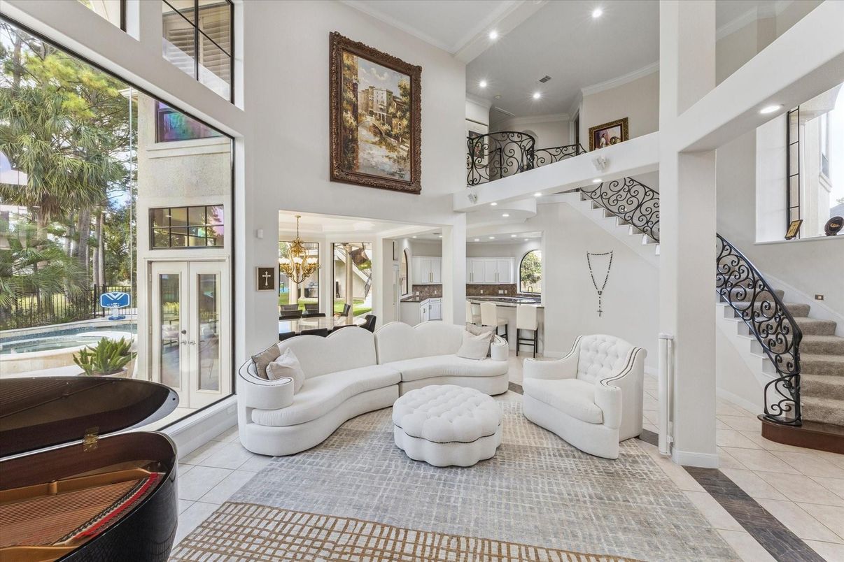 Interior, Living room, Recessed Lighting