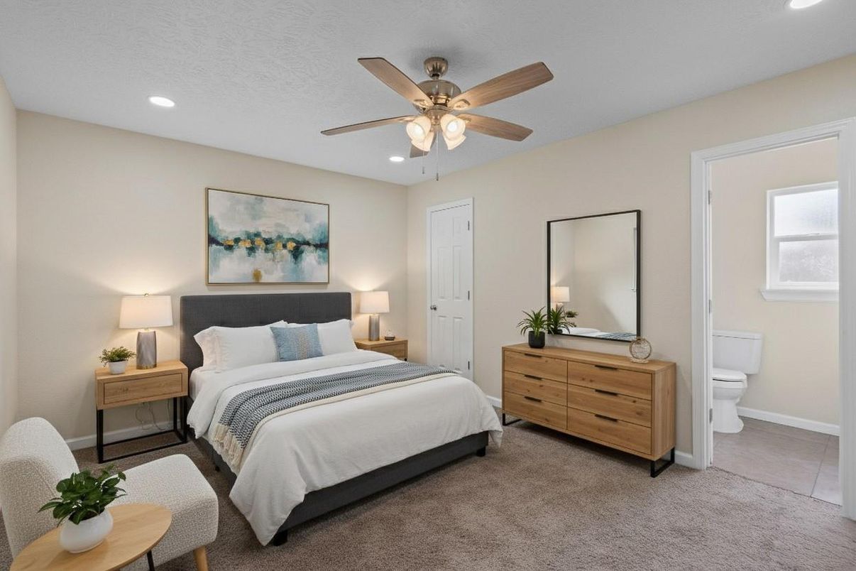 Bedroom, Interior, Recessed Lighting