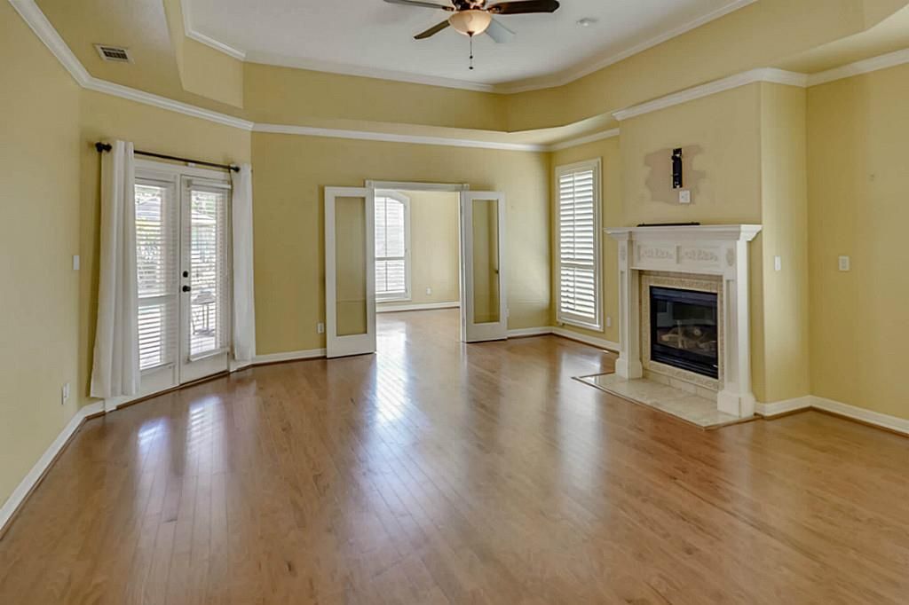 Empty room, Fireplace, Interior, Wood Texture Flooring